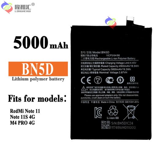 Batterie De Remplacement,Pour Xiaomi Redmi Note 11/M4 Pro 4g Bn5d 5000mah Batterie Intégrée