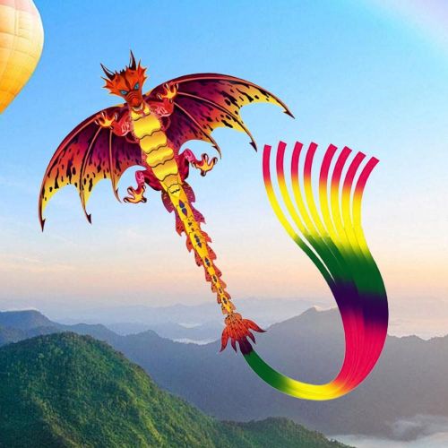 Cerf-Volant Multicolore Dragon 3d, Facile À Voler, Gravure Laser, Pour Enfants, Offre Spéciale