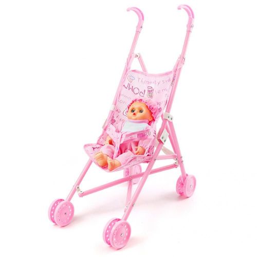 Poussette De Poupée Robuste Pour Enfants, Super Jouet De Soins Pour Enfants, Mini Poussettes Pliables, Jouets Cadeaux Pour Enfants