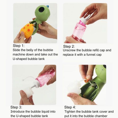 Souffleur De Bulles Électrique En Plastique Avec Poignée Détachable, Jouet Léger Pour Animal, Canard/Dinosaure/Cerf