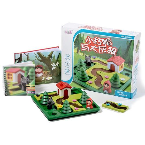 Jeux De Société Défi Iq Intelligent, Petit Chaperon Rouge, Jouets Puzzle Pour Enfants Avec Solution Anglaise, Cadeaux Pour Bébés