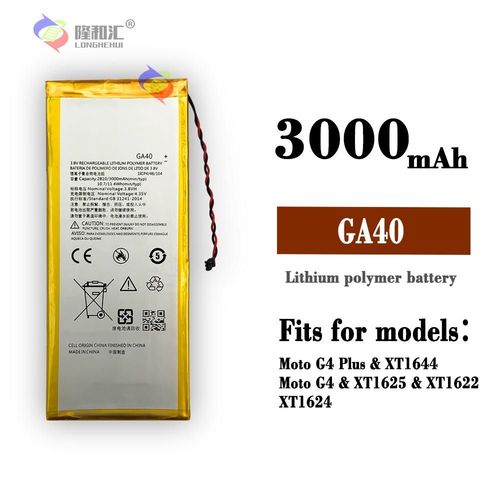 Batterie De Remplacement,Compatible Avec La Batterie De Téléphone Portable Motorola Moto G4/G4 Plus/1621 Ga40