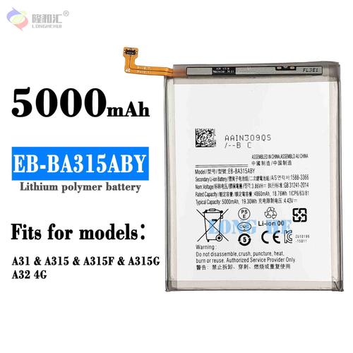 Batterie De Remplacement,Convient Pour Samsung Galaxy A31 A32 Batterie De Téléphone Portable A31s A315 Batterie Eb-Ba315aby Tableau Électrique