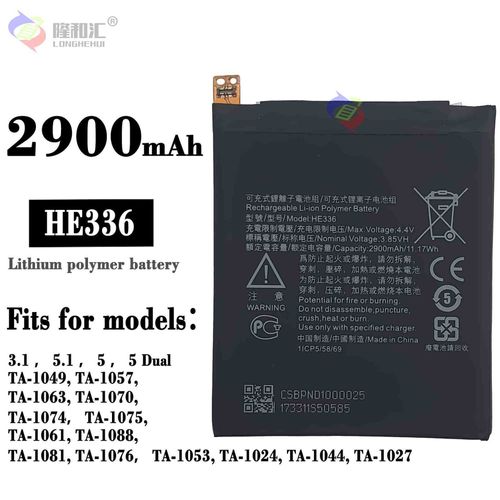 Batterie De Remplacement,Pour Nokia Nokia 5 Dual/Nk3.1/Nk5.1 He336 Batterie Batterie De Téléphone Portable