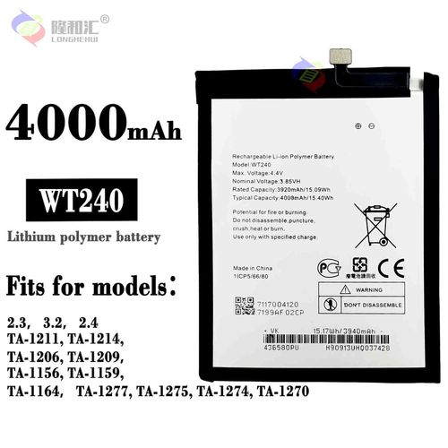 Batterie De Remplacement,Convient Pour Nokia Nokia 2.3/Nk3.2/Nk2.4 Wt240 241 Batterie De Téléphone Portable Haute Capacité D'origine