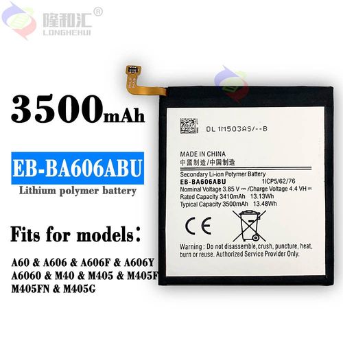 Batterie De Remplacement,Convient Pour Samsung Galaxy A60 M40 Eb-Ba606abu Nouvelle Batterie Intégrée Haute Capacité