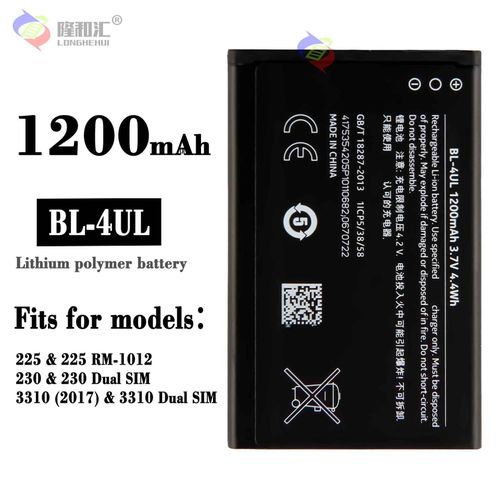 Batterie De Remplacement, Convient Pour La Batterie De Téléphone Portable Nokia 225/230/3310/Bl-4ul