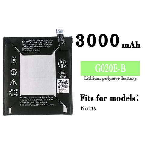 Batterie De Remplacement,Convient Pour Google Google Pixel 3a Batterie De Téléphone Portable Google Pixel3 G020e-B Tableau Électrique Intégré
