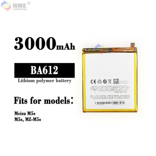 Batterie De Remplacement,Convient Pour Meizu Meizu M5s Charm Blue Ba612 Téléphone Portable Batterie Intégrée Grande Capacité Tableau Électrique Intégré Tout Neuf