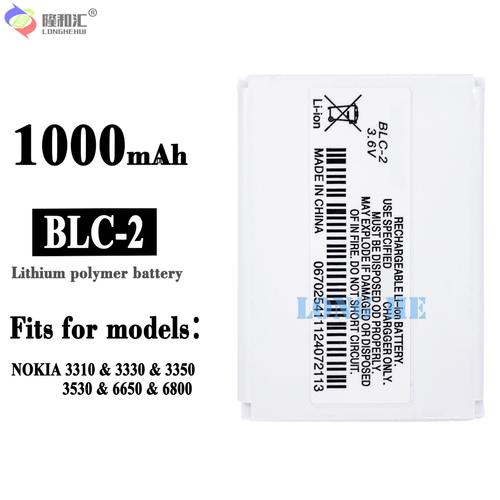 Batterie De Remplacement,Convient Pour Nokia 3310/3330//3350/3530/6650 Blc-2 Batterie Au Lithium De Téléphone Portable