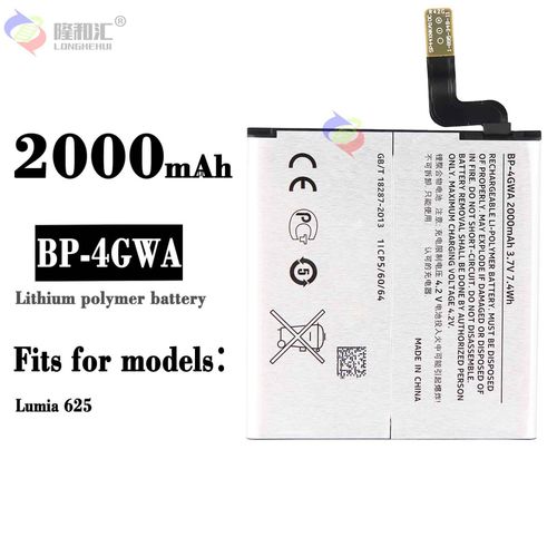 Batterie De Remplacement,Pour Nokia Lumia 625 Bp-4gwa 2000mah Batterie De Téléphone Portable Intégrée