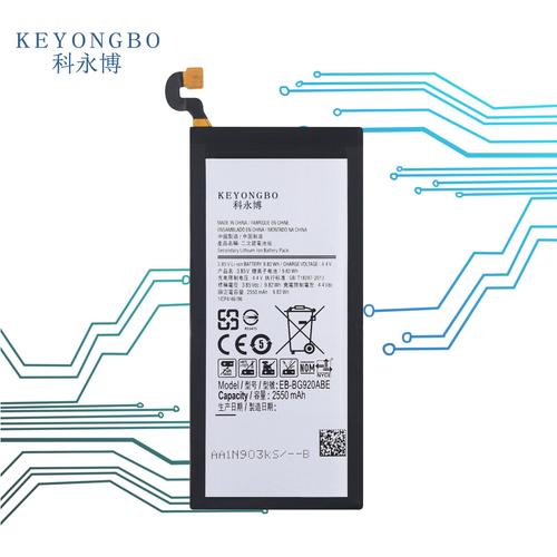 Batterie De Remplacement,Convient Pour Samsung Galaxy S6 G9200 G920 Batterie Eb-Bg920abe Batterie De Téléphone Portable Intégrée