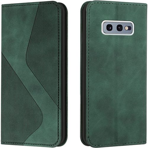 Coque Pour Samsung Galaxy S10e, Etui Samsung S10e Cuir, Housse En Cuir Samsung S10e, Cuir Portefeuille Housse Avec Magn¿¿Tique ¿¿Tui ¿¿ Rabat Protection Case Etui Housse Samsung S10e (Vert)
