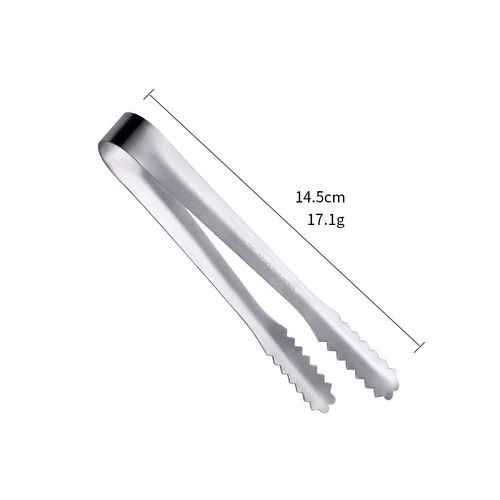 Pince à glace en acier inoxydable,2 pièces,pince à glace en acier inoxydable,Cube à sucre doré,Clip alimentaire en métal,accessoires de cuisine pour Bar de thé - Type Silver-2pcs