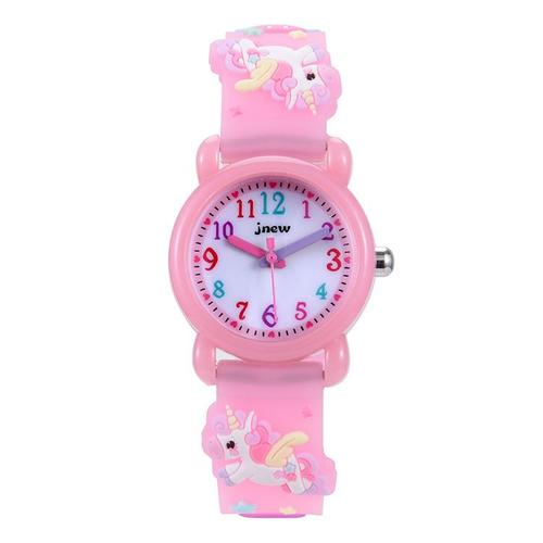 Montre Enfant Fille Garcon, Montre D'enfants De Dessin Animé 3d Avec Bracelet En Silicone, Montre Bracelet Éducative Résistant À L'eau Enfant Pour 3-12 Ans