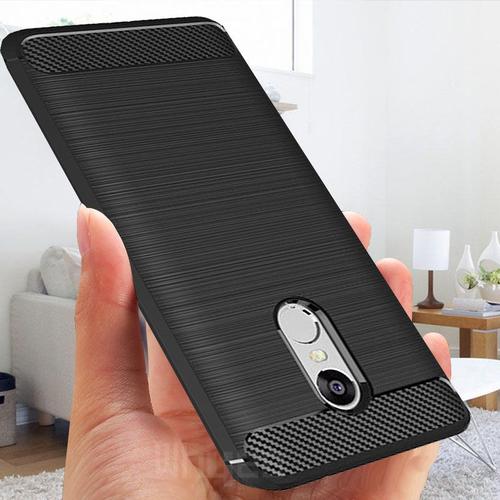 Coque En Silicone Souple Antichoc Pour Xiaomi Redmi Note 4x Note 4 Étui En Fibre De Carbone