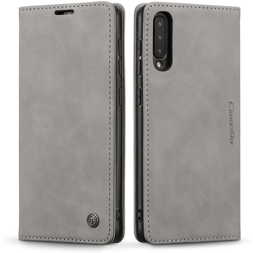Etui Coque Pour Samsung Galaxy A50, Portefeuille Fentes Cartes Housse Antichoc Cuir Pu Vintage Portefeuille Etui Compatible Avec Samsung Galaxy A50 - Gris