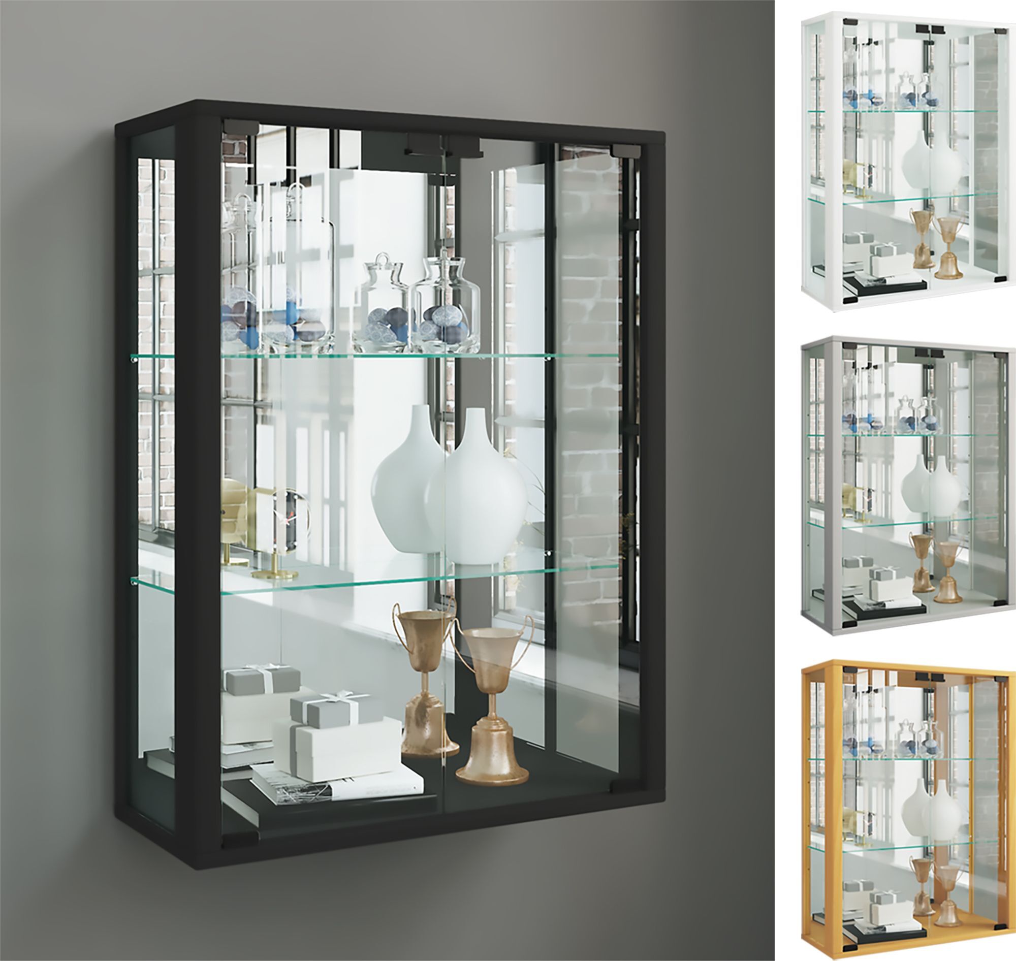 VCM Vitrine murale suspendue vitrine en verre vitrine murale vitrin...