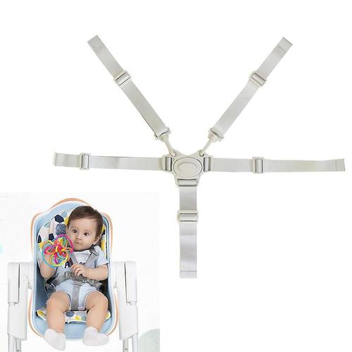 Ceinture de sécurité pour bébé Sangles de chaise haute pour bébé  Remplacement de sangles de harnais à 5 points Ceinture de sangle de harnais  de sécuri