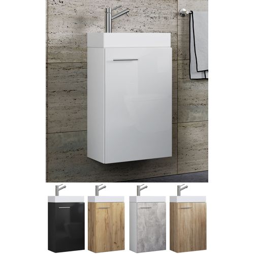 Vcm 2-Pièces Ensemble De Meubles De Salle De Bain Wc Invités Salle De Bains Lavabo Petit Étroit Slito 2-Pièces Ensemble De Meubles De Salle De Bain Wc Invités Salle De Bains Lavabo Petit Étroit Slito