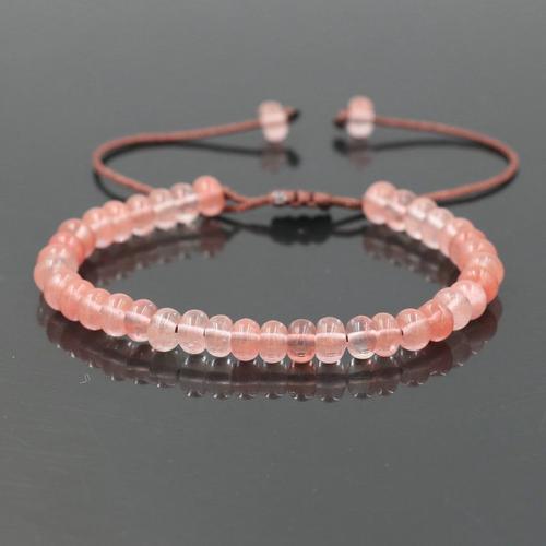 Pastèque Rouge - Bracelet Boulier De Perles D'abaque Pour Homme Et Femme, Bijou Fantaisie Style Indien En Pierre D'onyx, Lanière De Poignet, Porte Bonheur Chakra De La Chance, Amitié, Cadeau Pour Couples