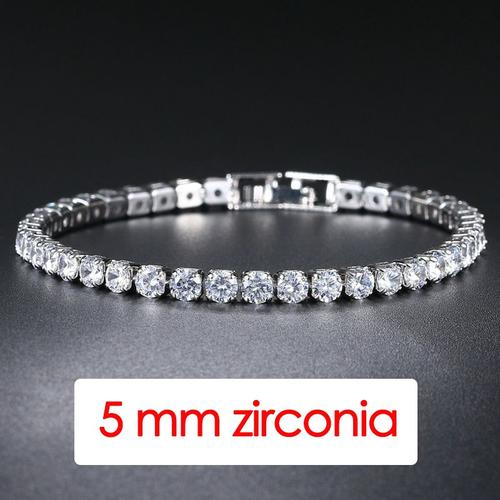 5mm H088 - 18cm - Bracelet De Tennis Hippop Pour Hommes, Chaîne En Diamant Sur La Main, Style Punk, Glacé, Bijoux Streetwear H086