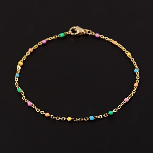 19-20cm - Bracelet En Chaîne De Perles Romantiques Pour Femmes, Fait À La Main, Multicolore, En Acier Inoxydable, Cadeau De Bijoux