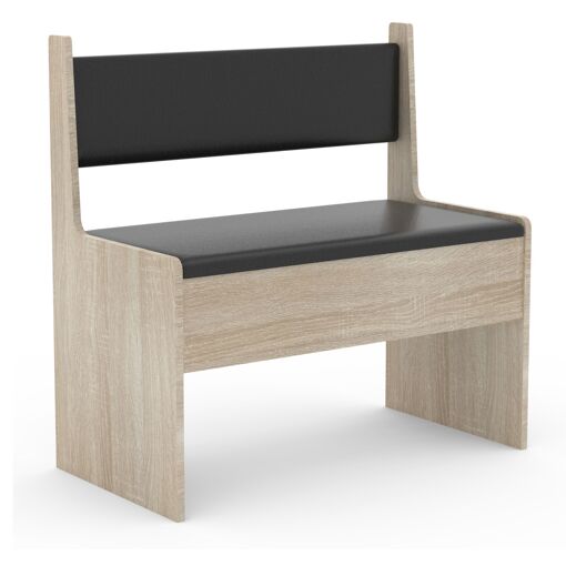 VCM Banc d'angle en bois Banc avec coffre Esal Largeur 80 cm Banc d...