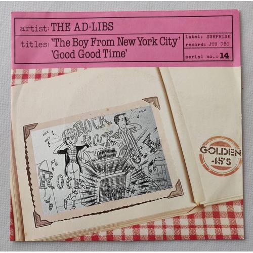 The Ad-Libs * The Boy From New York City * 45 Trs, Belgique Réédition.