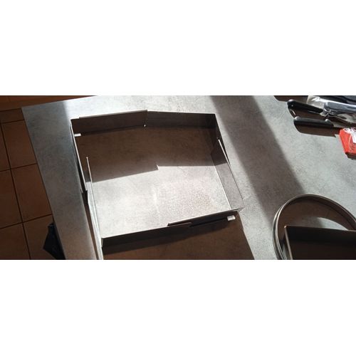 Cadre Extensible Carré Inox - De Buyer 3014.20 - Ht. 5 Cm - De 20 X 20 Cm À 37 X 37 Cm , Argenté