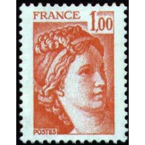 Timbre France 1978 Oblitéré - Sabine - 1,00 Yt1972