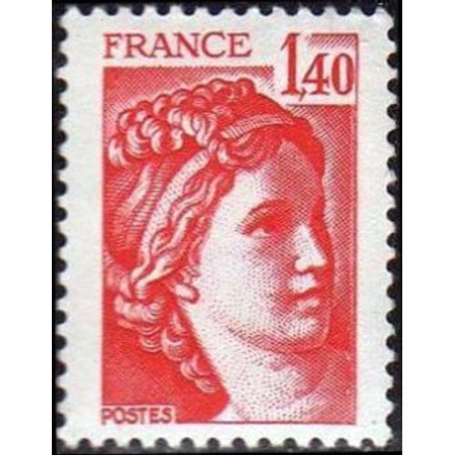 Timbre France 1980 Oblitéré - Sabine - 1,40 Yt2102