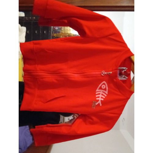 Gilet Zippé Rouge 4 Ans.