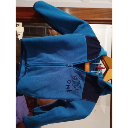 Gilet À Capuche Zippé Bleu /Noir 2/4 Ans Lupilu.