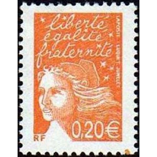 Timbre France 2002 Oblitéré - Marianne De Luquet 0,20 € Orange - Yt3447