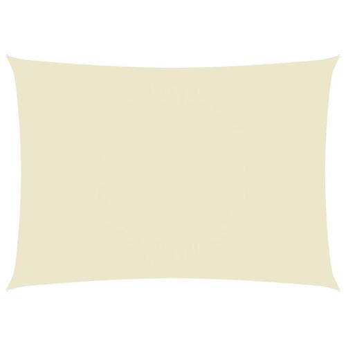 Voile Toile D'ombrage Parasol Tissu Oxford Rectangulaire 5 X 7 M Crème Helloshop26 02_0009723