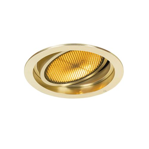 Qazqa Moderne Moderne Inbouwspot Goud Verstelbaar - Coop 111 Honey Aluminium /Acier Dorã© Rond / Luminaire / Lumiere / ÃClairage / Intã©Rieur / Salon / Cuisine Gu10 Max. 1 X 10 Watt