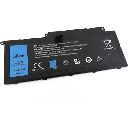 F7HVR G4YJM 062VNH T2T3J Batterie d'ordinateur Portable pour Dell Inspiron 17 7000 7737 7746 14 15 15r 5545 7537 14-7437(14.8V 58Wh)