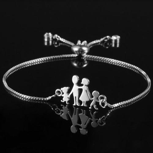 Modèle 1 - Bracelet En Métal Pour La Famille, Série D'amitié, Chaîne Couleur Argent, C¿Ur, Fille, Maman, Couple, Bijoux Pour Fête Des Mères, Nouveaux Cadeaux