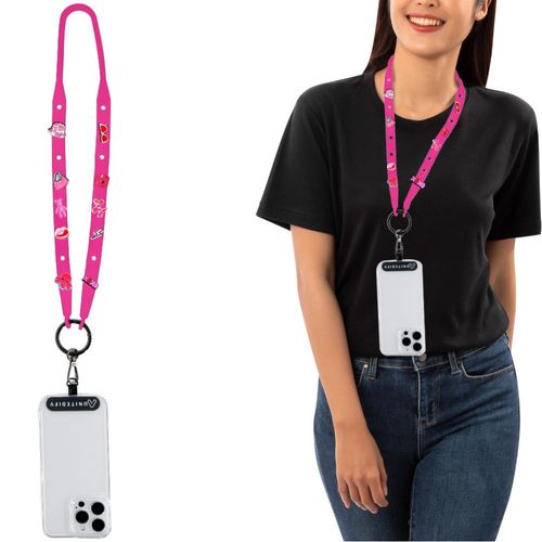 Collier Rose Décoratif Téléphone Inclus Rose Voyage Charms