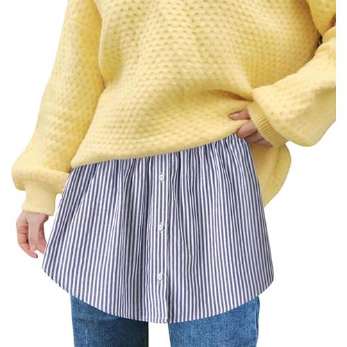 Mini jupe chemise rallonge femme jupe chemise rallonge jupe Chemise faux  ourlet