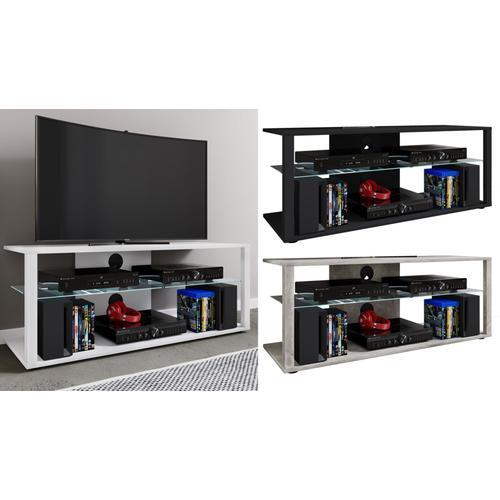 Vcm Bois Tv Lowboard Armoire Tv Rack Console Meubles Table Tv Phono Verre Folas Xl Bois Tv Lowboard Armoire Tv Rack Console Meubles Table Tv Phono Verre Folas Xl