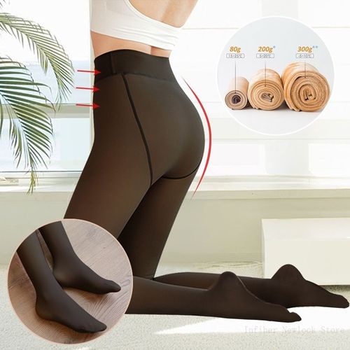 Pantalon En Laine Translucide Pour Femme, Collant, Bas, Bas, Doublure Polaire, Collant Thermique, Legging, Faux