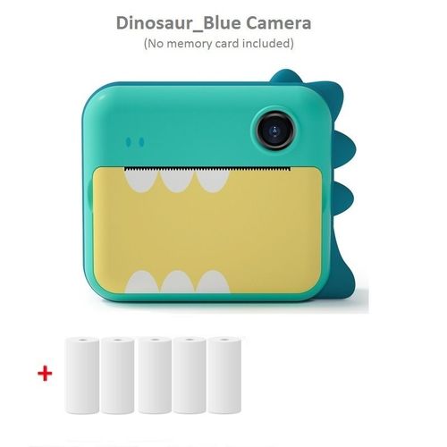 Dinosaure 5 rouleaux - Appareil Photo Instantané Pour Enfants, 1080p, Avec Papier Imprimé, Pour Filles Et Garçons, Cadeau D'anniversaire