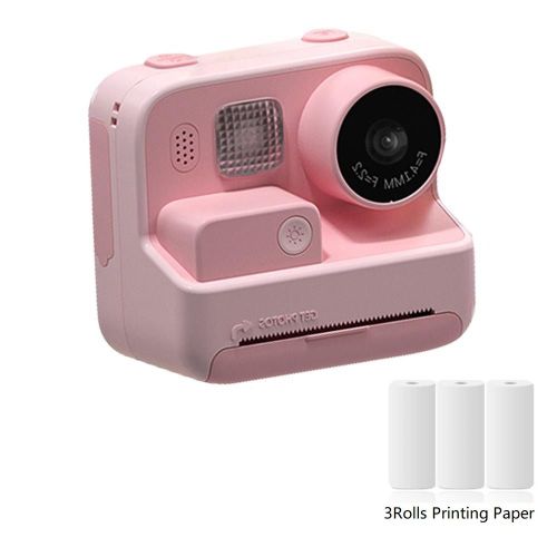 3rolls roses - Appareil Photo Instantané Pour Enfants, 2.0 Pouces, 1080p, Avec Papier D'impression Thermique, Jouet, Cadeau De Noël