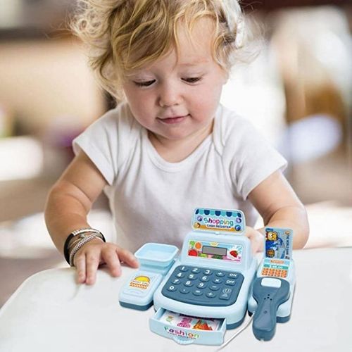 Maison De Jeu Électronique Pour Enfants, Simulation De Supermarché, Caisse Enregistreuse, Éclairage Et Effets Sonores