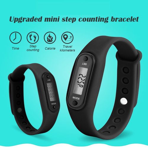 Montre Podomètre Lcd Électronique En Silicone Pour Enfants, Montre Pour Écoliers, Podomètre, Sport, Marche