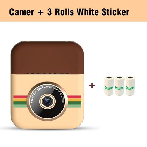 Caméra 3 autocollant - Appareil Photo Instantané Pour Enfants, Appareil Photo Numérique Hd 1080p, Jouet, Cadeau D'anniversaire