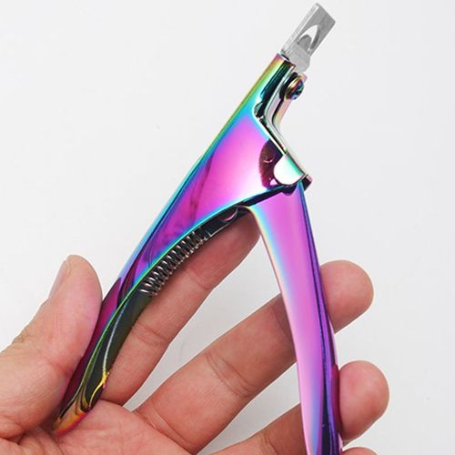 Pince À Ongles En Acier Inoxydable, Pince À Épiler Arc-En-Ciel, Enlève La Peau Morte 