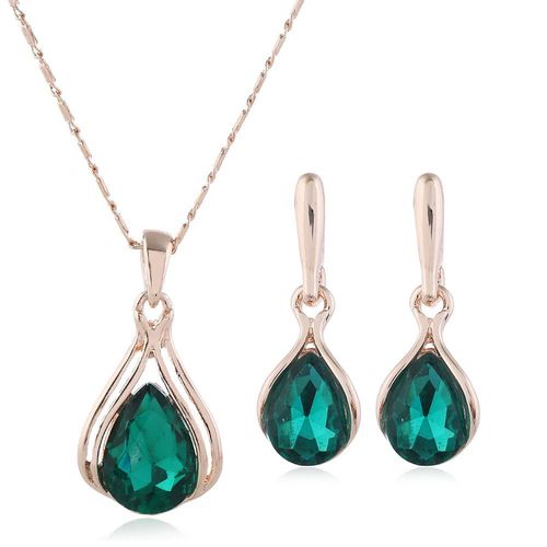 Collier Et Boucles D'oreilles En Alliage Or Rose, Bijoux, Offre Spéciale, Ensemble De Bijoux, Offre Spéciale
